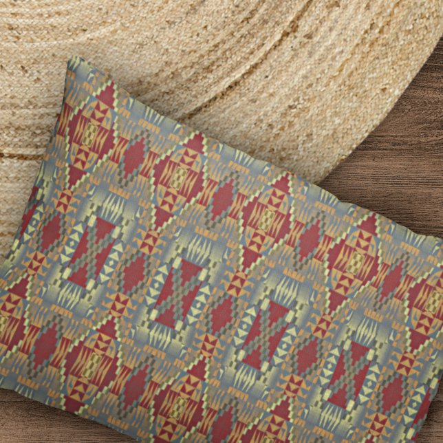 Cinza Tan Brown Ochre Ivory Red Tribal Art Pattern (Criador carregado)