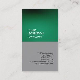 Cinza verde de tendência cartão de visita exclusiv