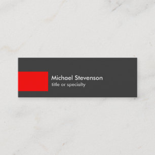 Cinza Vermelha com Cartão de visita fina com