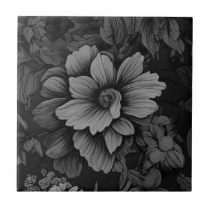 Cinza Vintage Unfurando Flor