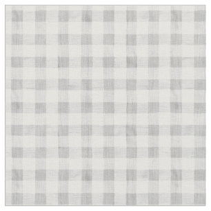 Cinza Watercolor Gingham Tecido