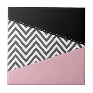 Cinza Zigzag, Cinza Chevron, Zigzag Patterno, Rosa