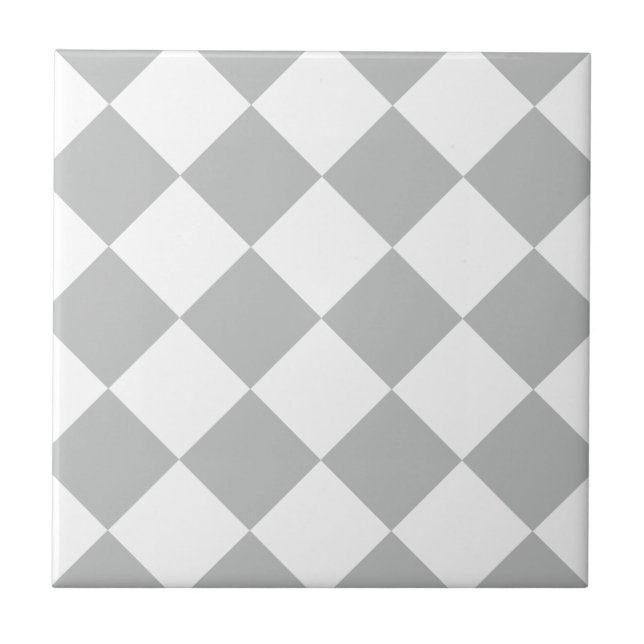 Cinzas Checkered de Diag grandes - branco e claro (Frente)
