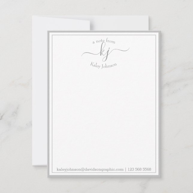 Cinzas Claras Personalizadas Da Placa De Notas (Frente)