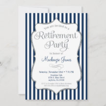 Cinzas Convite de festas Marinho de aposentadoria