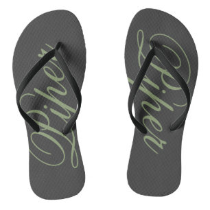 Cinzas de carvão vegetal & chinelos personalizado