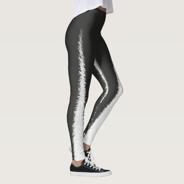 Cinzas de Minimalismo de abstrato Art  Leggings de (Direita)