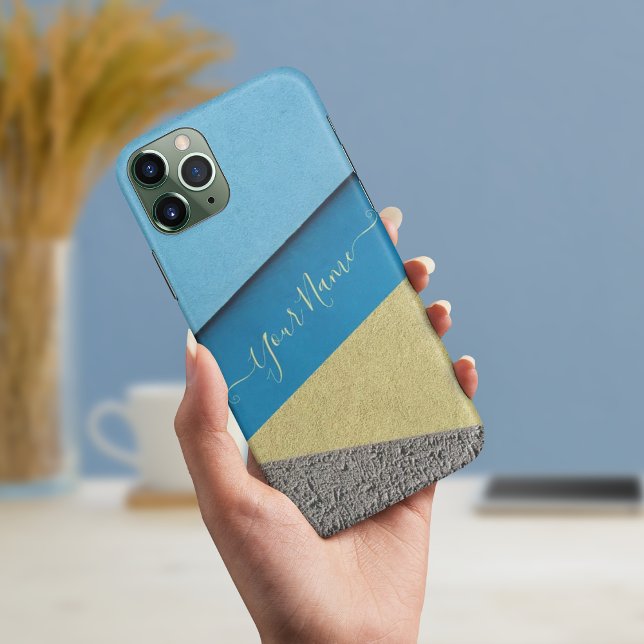 Cinzas e capas de iphone de parede amarela (Gray and yellow wall iphone cases)