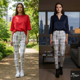 Cinzas e Leggings de Glam Branco