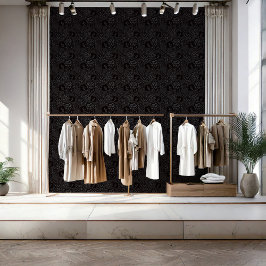 Cinzas e Padrão Floral Negro Vibrante e Negrito