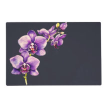 Cinzas Escuras, Placemato Laminado Orquídeo Roxo