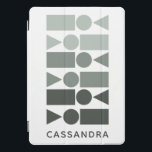 Cinzas geométricas monocromáticas minimalistas per<br><div class="desc">Proteja seu iPad com estilo com esse cobrir elegante e minimalista, com um design geométrico moderno em tons monocromáticos. Perfeito para amantes da estética limpa e contemporânea, esse cobrir personalizável inclui uma variedade de formas em um gradiente de cinzas claras a escuras, criando um aspecto sofisticado. Adicione o seu nome...</div>