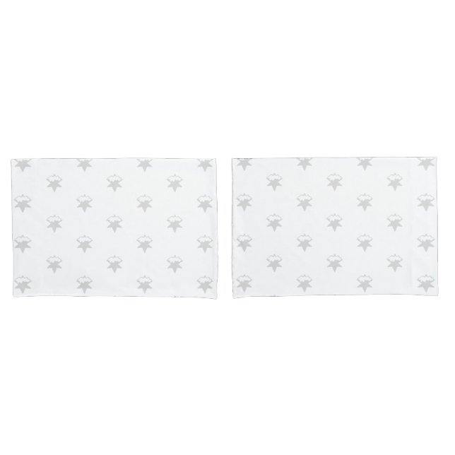 cinzas leves, estrelas de neve, fundo branco (Frente - conjunto)