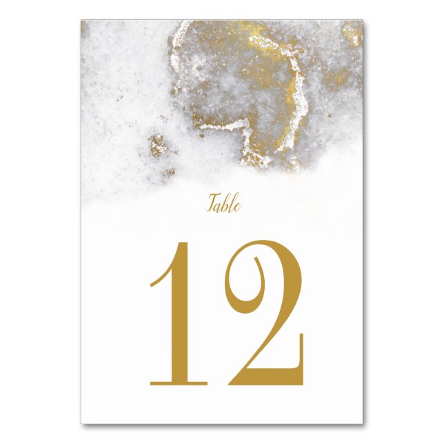 Cinzas Marmoreadas Modernas e Cartões de Mesa de C (Frente)