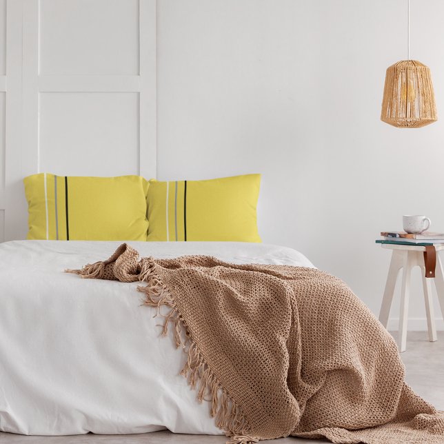 Cinzas Minimalistas Modernas Linhas Pretas Amarela (Criador carregado)