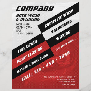 Cinzas modernas e panfleto para automóveis vermelh