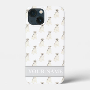 Cinzas Personalizadas e Cão Branco Schnauzer