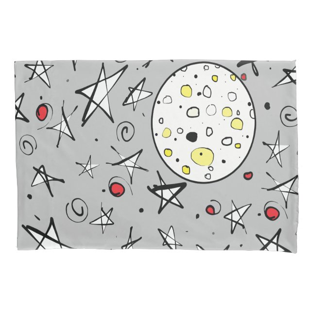 cinzas "Starry Sky" com Pillowcase de Dois Lados d (Frente-Esquerda)