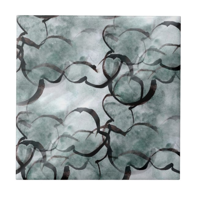 cinzas vanguardistas da arte, pintura da mão preta (Frente)