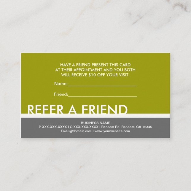 Cinzas verdes do exército simples referem cartões  (Frente)