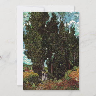 Ciprestes com Figuras Femininas por Vincent van Go