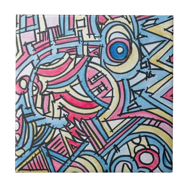 Circo de Três Arenas-Arte Moderna Pintada à Mão (Frente)