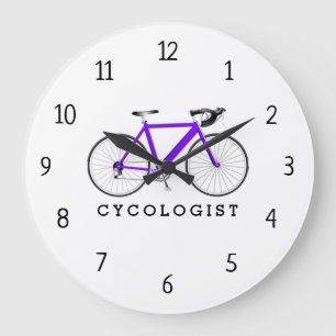 Circologista Bicicleta Roxo Relógio Grande