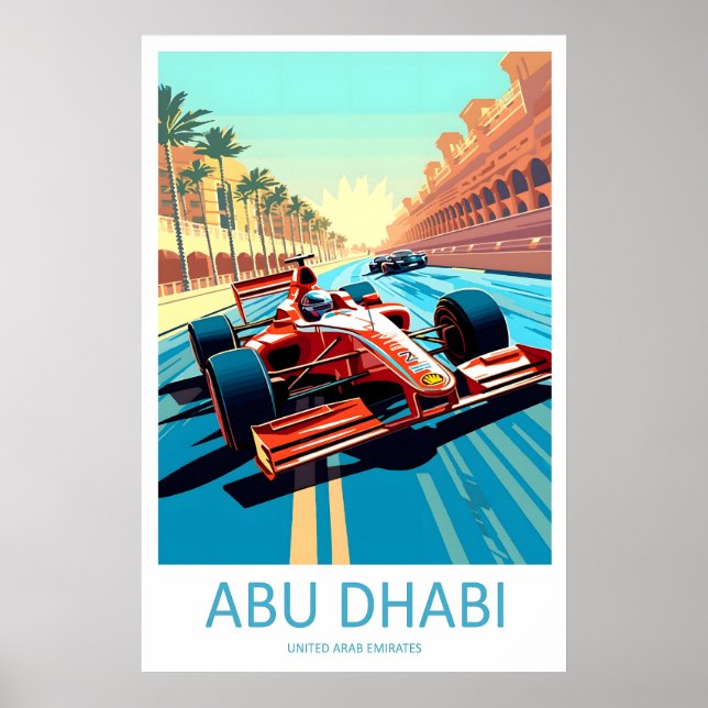 Circuito de Abu Dhabi Impressão Parede Abu Dhabi T (Frente)