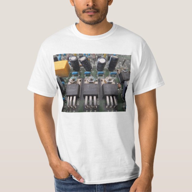 Circuito de transistor camisa básica de homem (Frente)