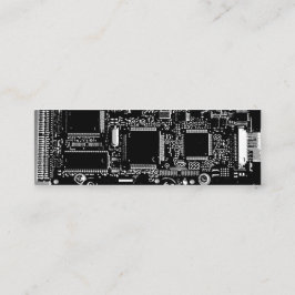 Circuito preto e branco 2 cartão de visita magra