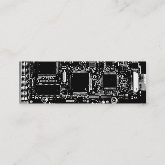 Circuito preto e branco 2 cartão de visita magra (Frente)