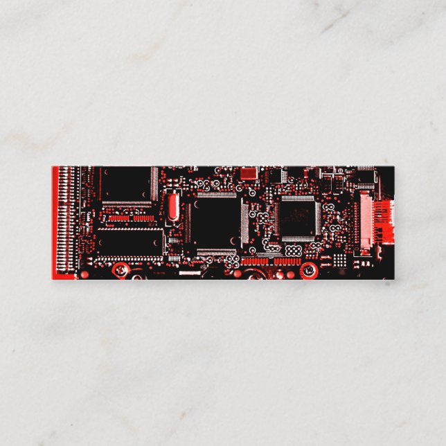 Circuito Vermelho 2 modelo de cartão de negócios b (Frente)