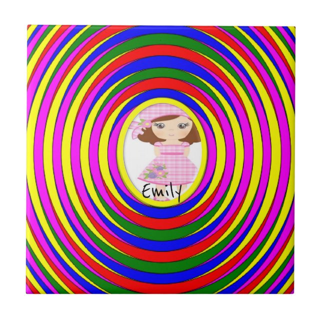 Circular de distribuição colorida do Azulejo cerâm (Frente)