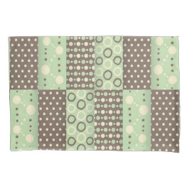 Circular Verde e Castanho do travesseiro