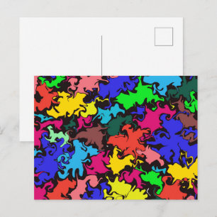 Círculo Abstrato Colorido / Cartão Postal