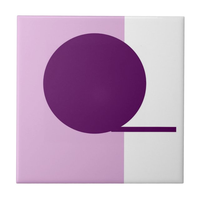 Círculo Abstrato de Arte Negrito Cor-de-rosa Púrpu (Frente)