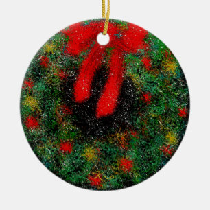 Círculo cerâmico dos enfeites de natal (grinalda