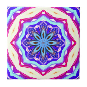 círculo da mandala azul/rosa/roxo