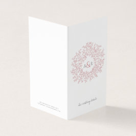 Círculo das folhas - mapa do casamento rosa - e de