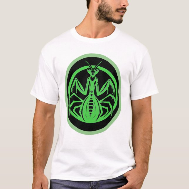 Círculo Dbl da Camisa T Mutated Mantis (Frente)