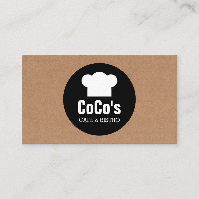 Círculo de Chapéu do Chef - Caixa de Cartão (Frente)