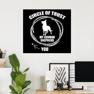 Círculo de Confiança Meu Poster German shepherd