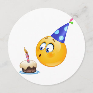 Círculo de Convite de aniversário emoji