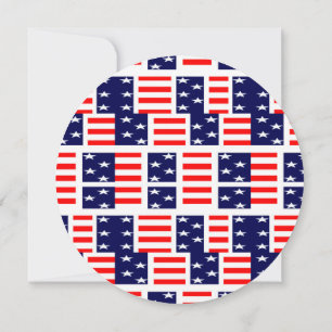 circulo de convites branco vermelho americano