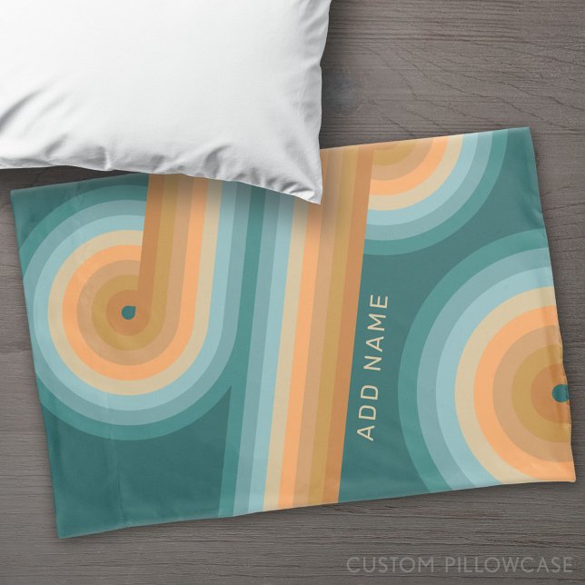 Círculo de Cores Sudoeste da Arte de Linha Retroat (Custom Pillowcase)