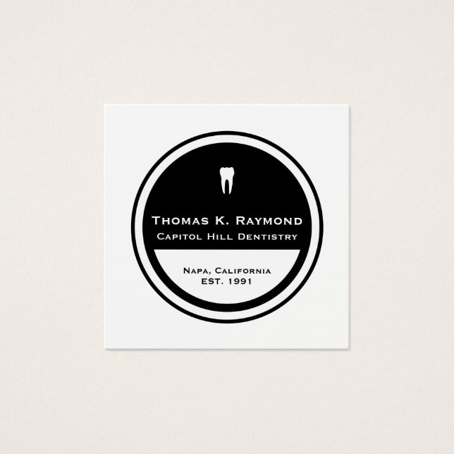 Círculo de Dentista Personalizável (Frente)