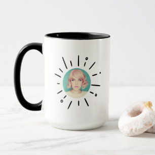 CÍRCULO DE ESTRELAS Caneca de Foto Personalizada