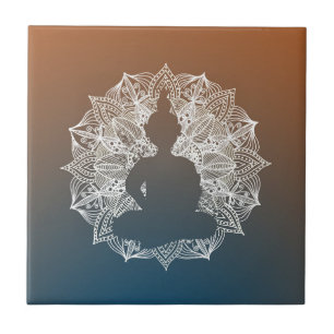 Círculo de Mandala, Buda Azul e Laranja