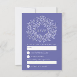 círculo de monograma de folha RSVP casamento