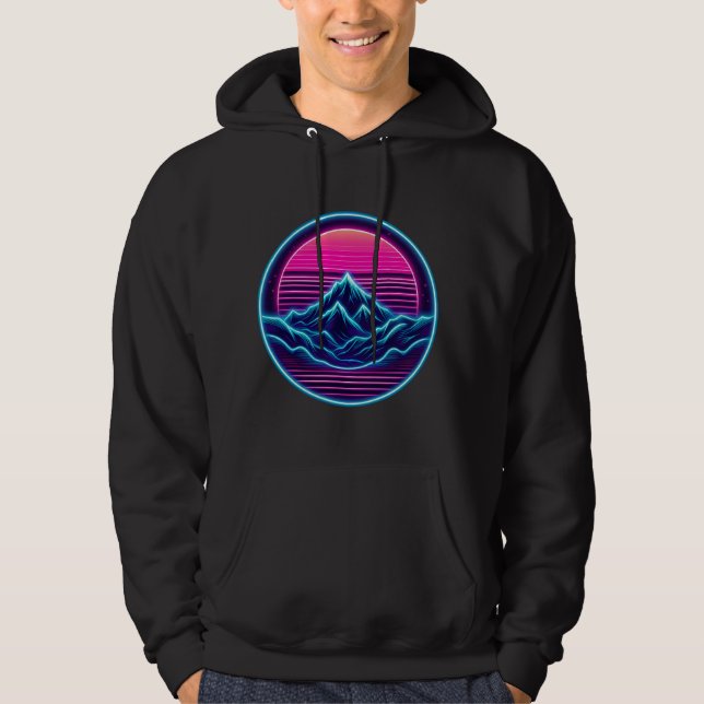 Círculo de Neon Mountain - Camisa de Adventure Ret (Frente)